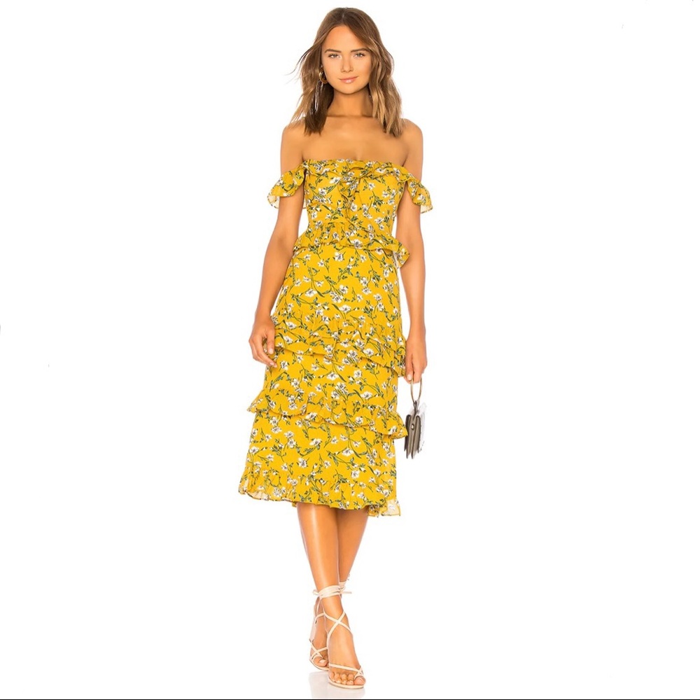 Tularosa Lily Dress in Yellow